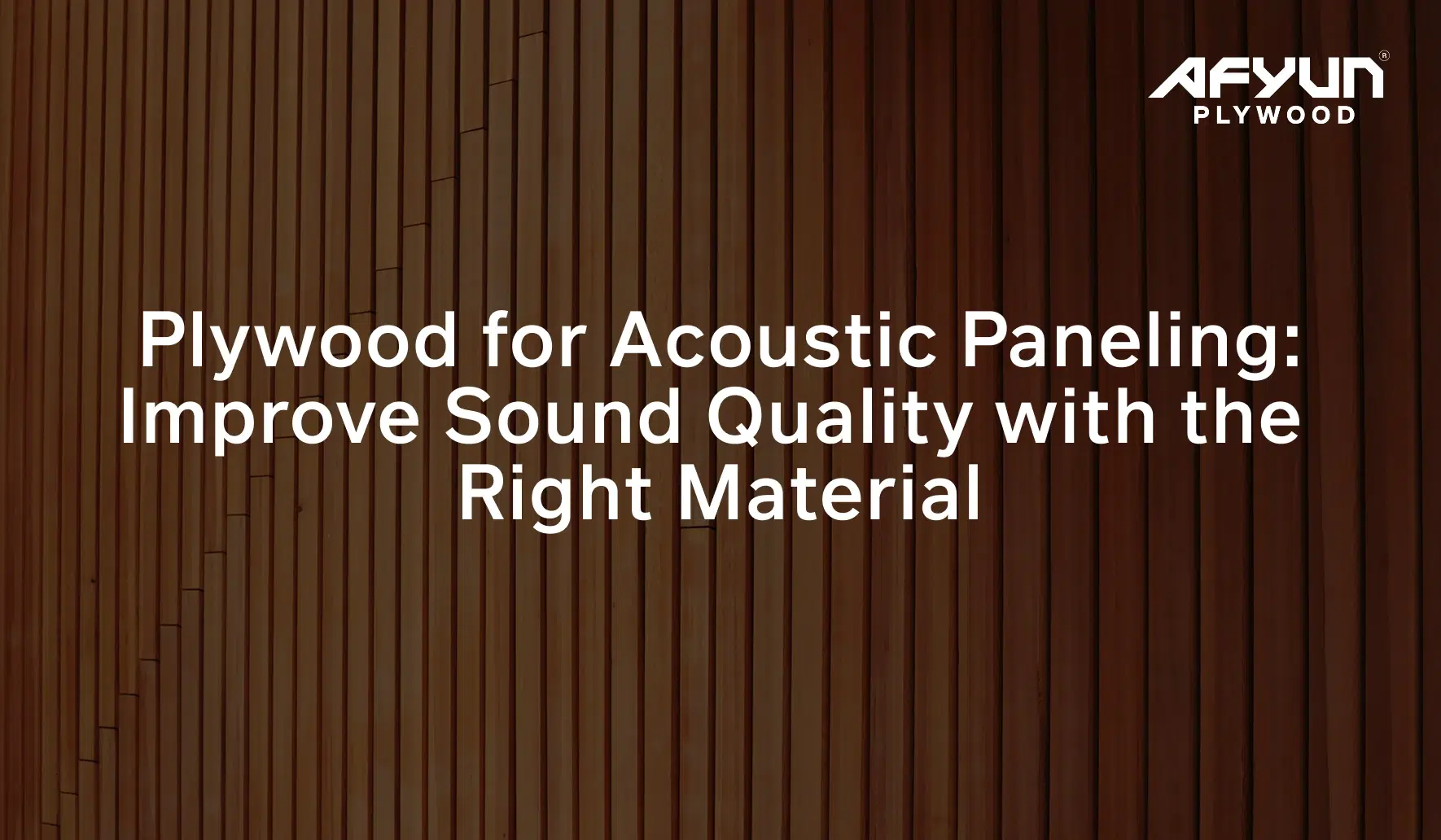 Plywood for Acoustic Panelling