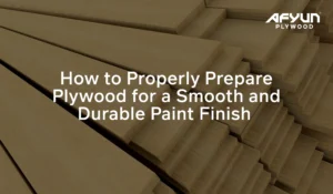 Smooth plywood board ready for painting after proper surface preparation