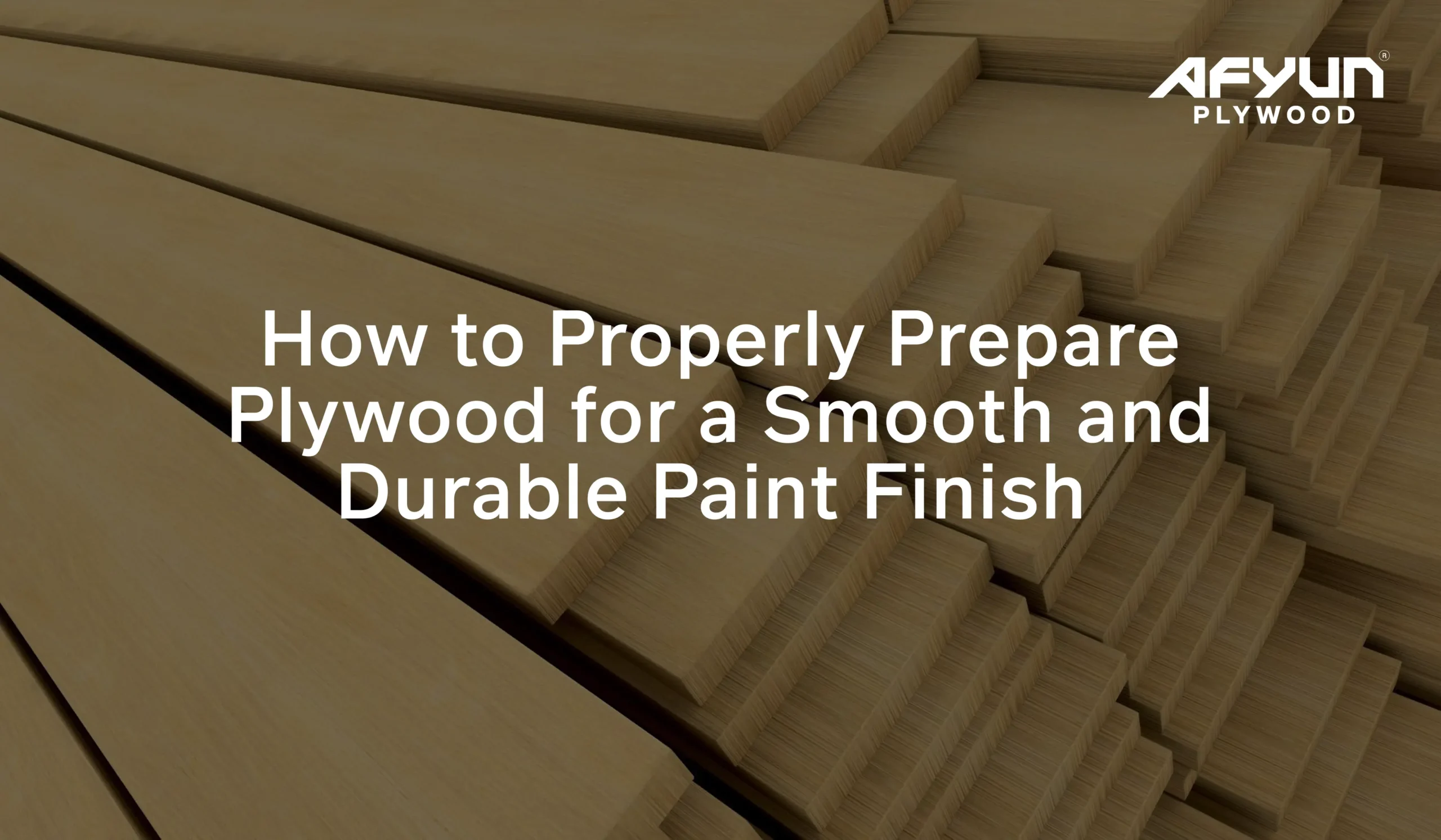 Smooth plywood board ready for painting after proper surface preparation